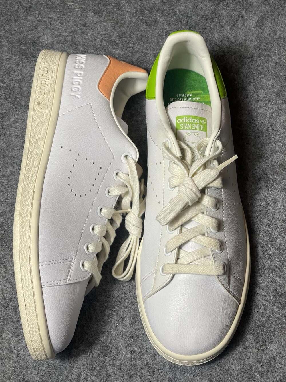 Adidas Stan Smith Kermit The Frog Miss Piggy White Sneakers GZ5996